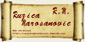 Ružica Marošanović vizit kartica